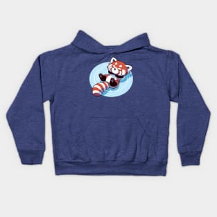 Chill Red Panda - Summer Float Relaxation Art Kids Hoodie